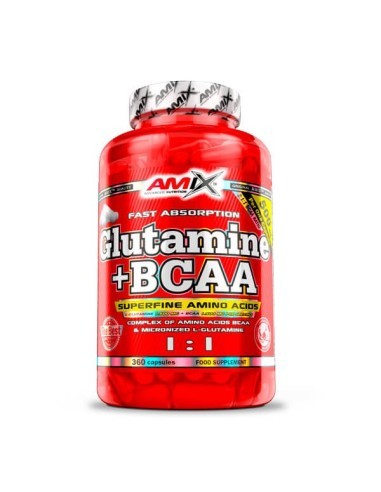 GLUTAMINE + BCAA - 360 CAPS - AMIX NUTRITION